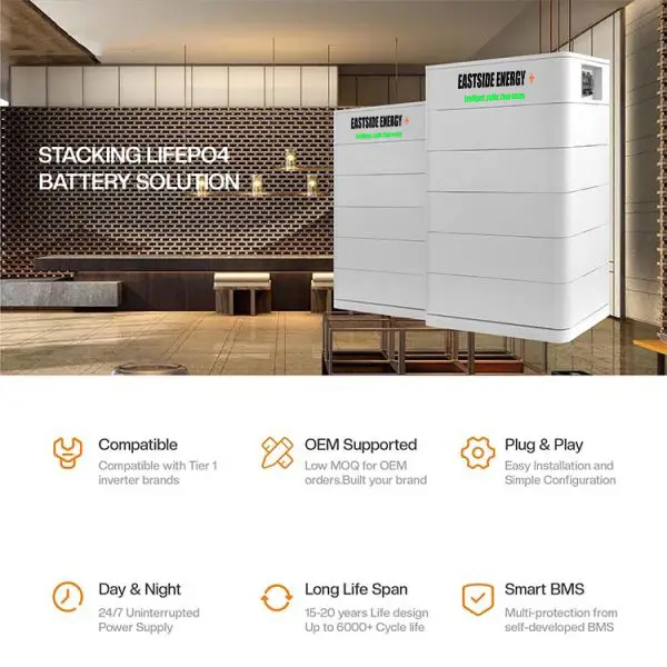 48V 200Ah Stackable Lithium Ion Batteries 10KW Ground Eco 10KWH Stacked Lifepo4 akku ESS Energy Storage Battery System